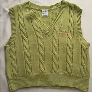 Iets Frans cropped sweater vest in lime